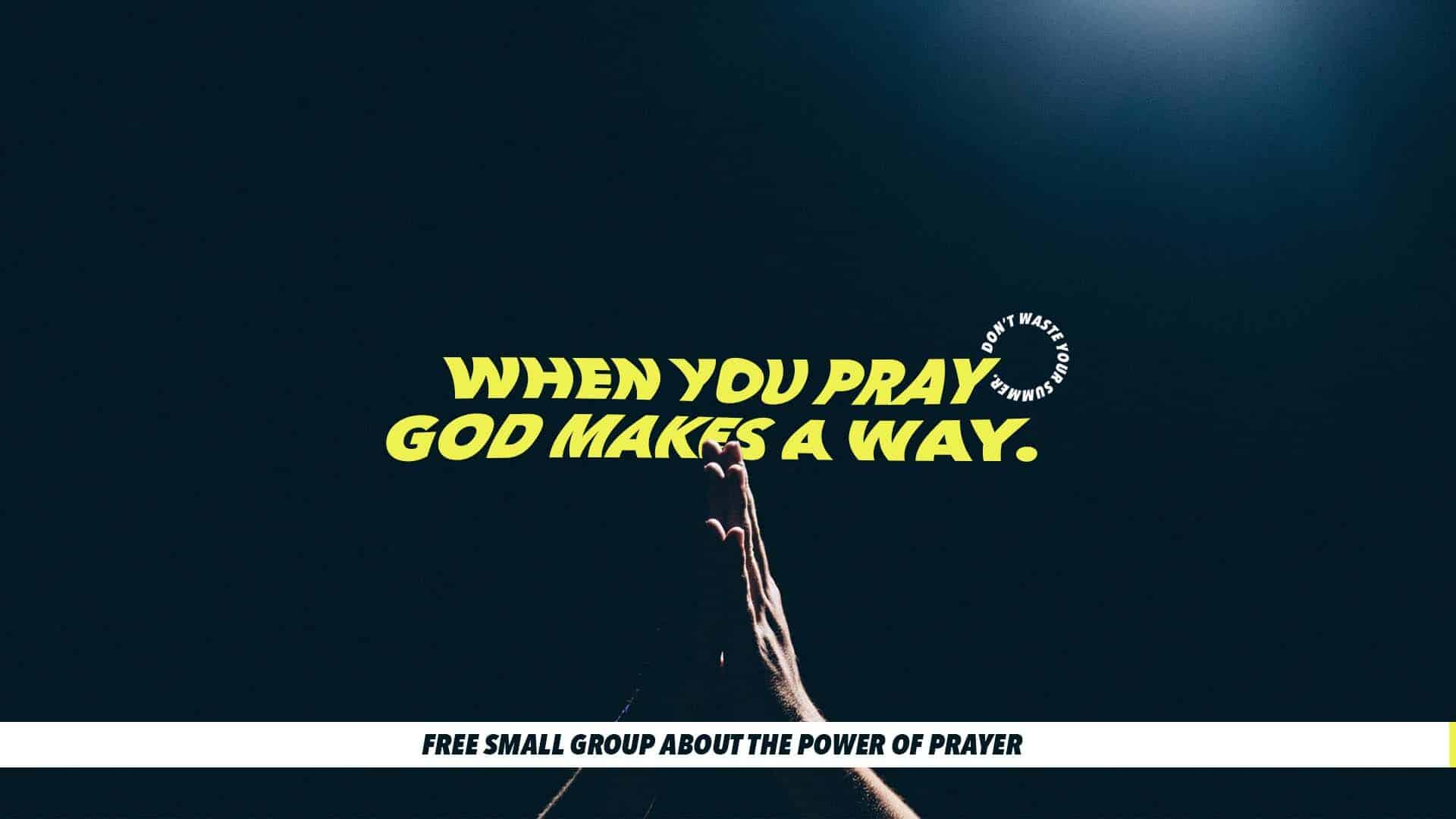 FREE SMALL GROUP SESSION ON PRAYER - For Ministry Resources